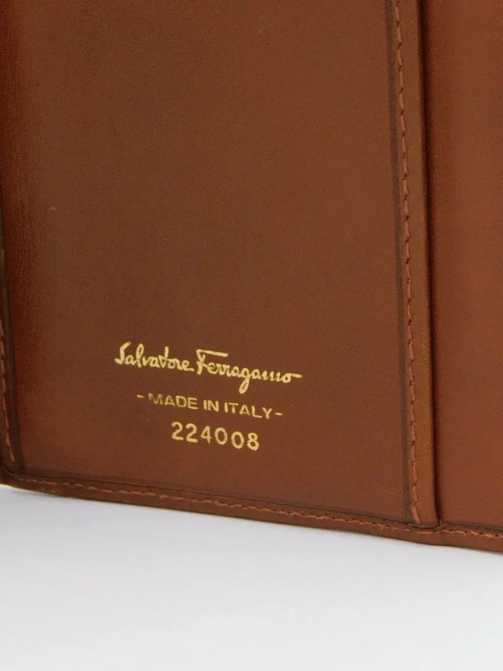 Ferragamo Honey Brown Long Smooth Leather Wallet | Gancini Clasp | GUC